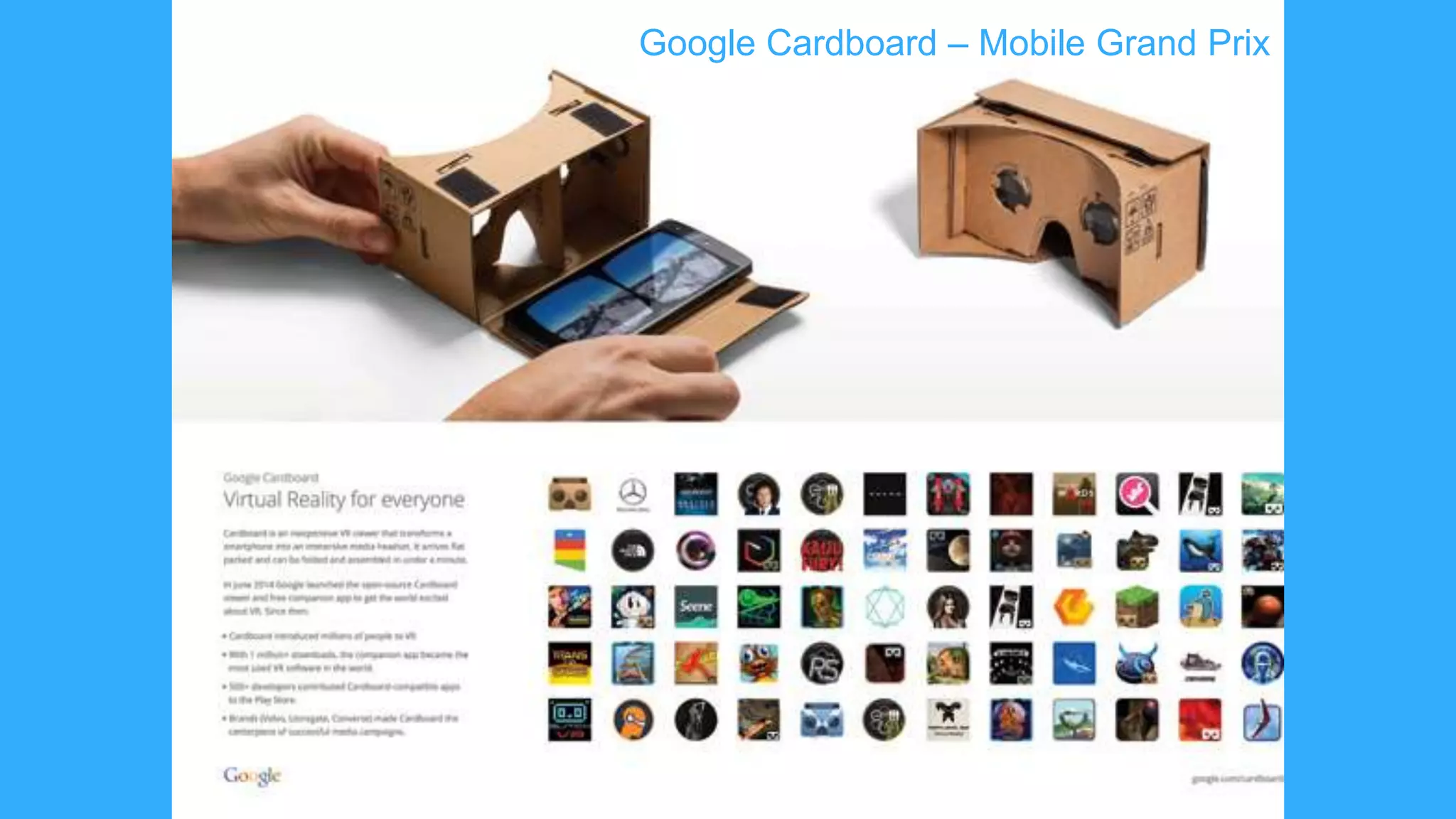 Google Cardboard – Mobile Grand Prix
Photo Credits: www.marketingmagazine.com
 