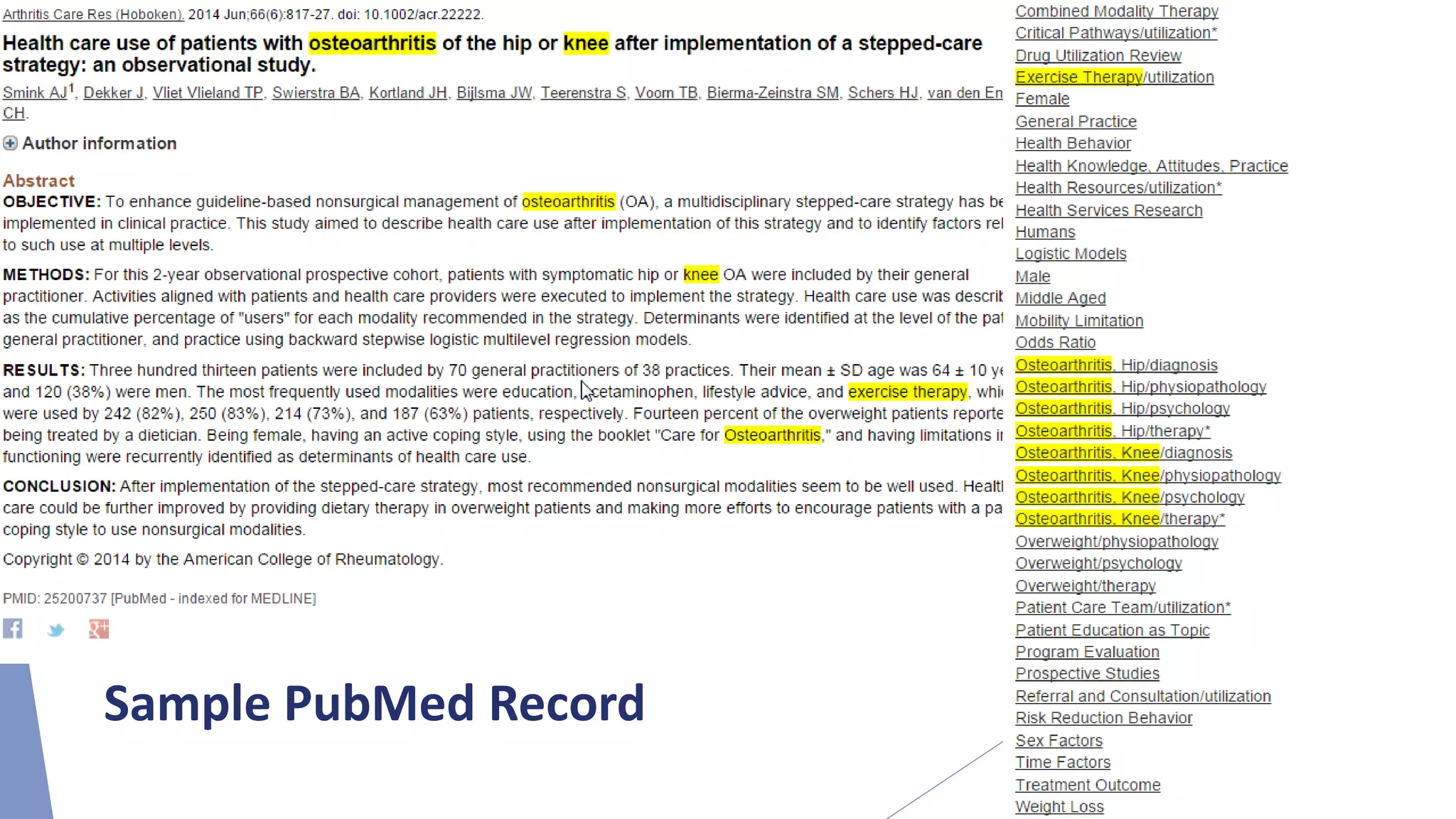 Sample PubMed Record
 