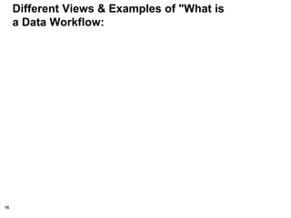 15
Different Views & Examples of "What is
a Data Workflow:
 