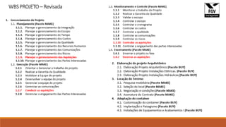 WBS PROJETO – Revisada
 