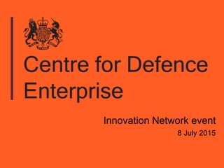 Innovation Network event
8 July 2015
 