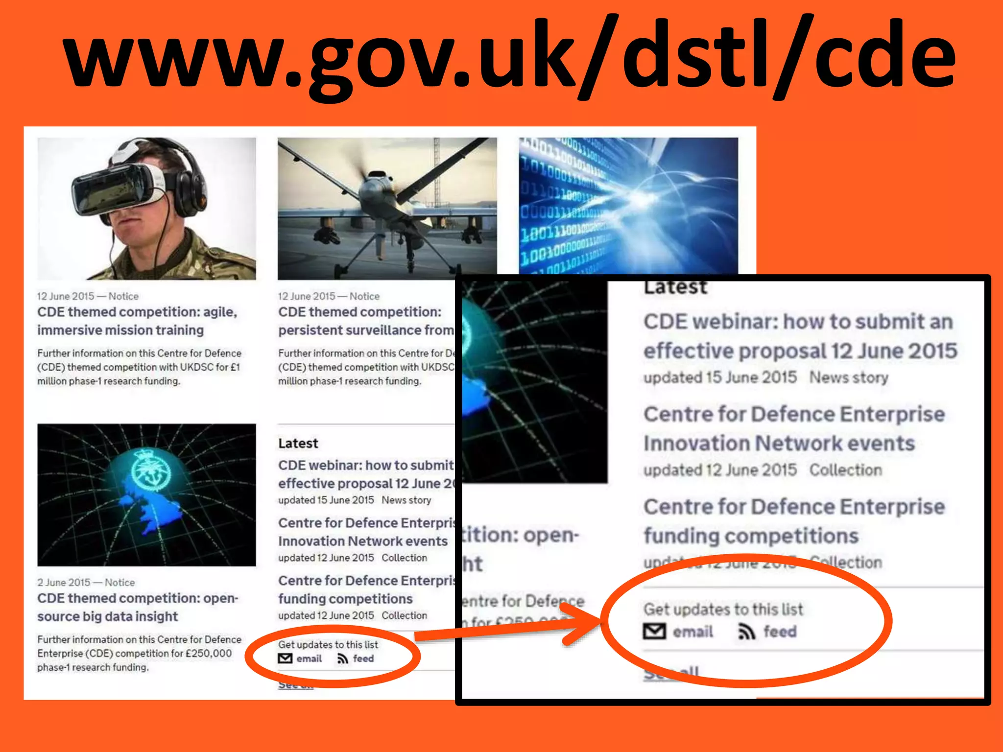 www.gov.uk/dstl/cde
 