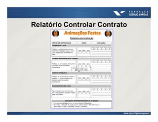 Relatório Controlar Contrato
 