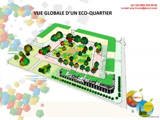 VUE GLOBALE D’UN ECO-QUARTIER
6
 