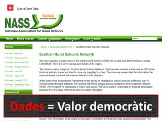 Dades = Valor democràtic
 