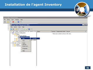 Installation de l’agent Inventory
 