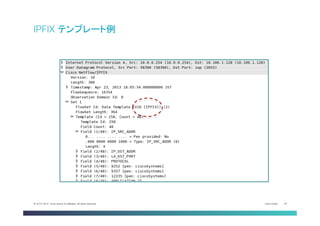 Cisco Public 29© 2013-2014 Cisco and/or its affiliates. All rights reserved.
IPFIX テンプレート例
 