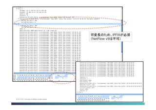 Cisco Public 31© 2013-2014 Cisco and/or its affiliates. All rights reserved.
可変長のため、IPFIXが必須
（NetFlow v9は不可）	
 