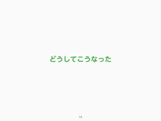 14
どうしてこうなった
 