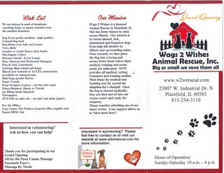Wags2Wishes Pamphlet and Coupon