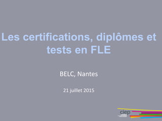 Les certifications en #FLE