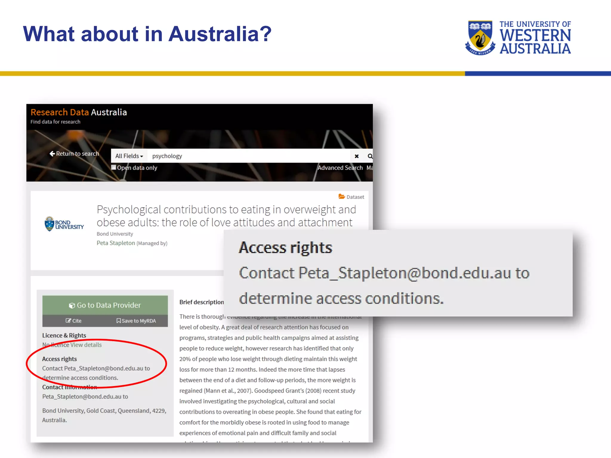 What about in Australia?
 