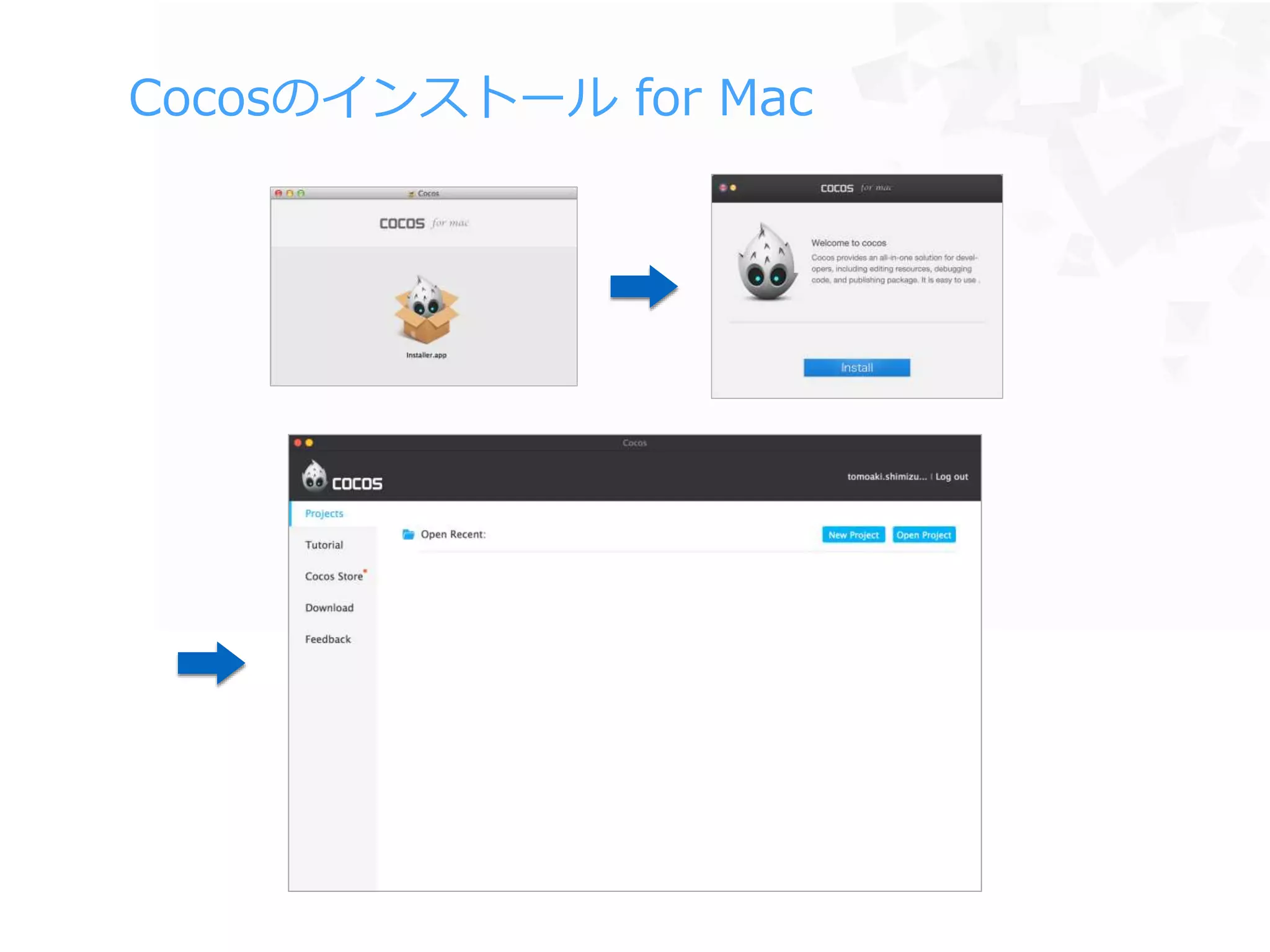Cocosのインストール for Mac
 