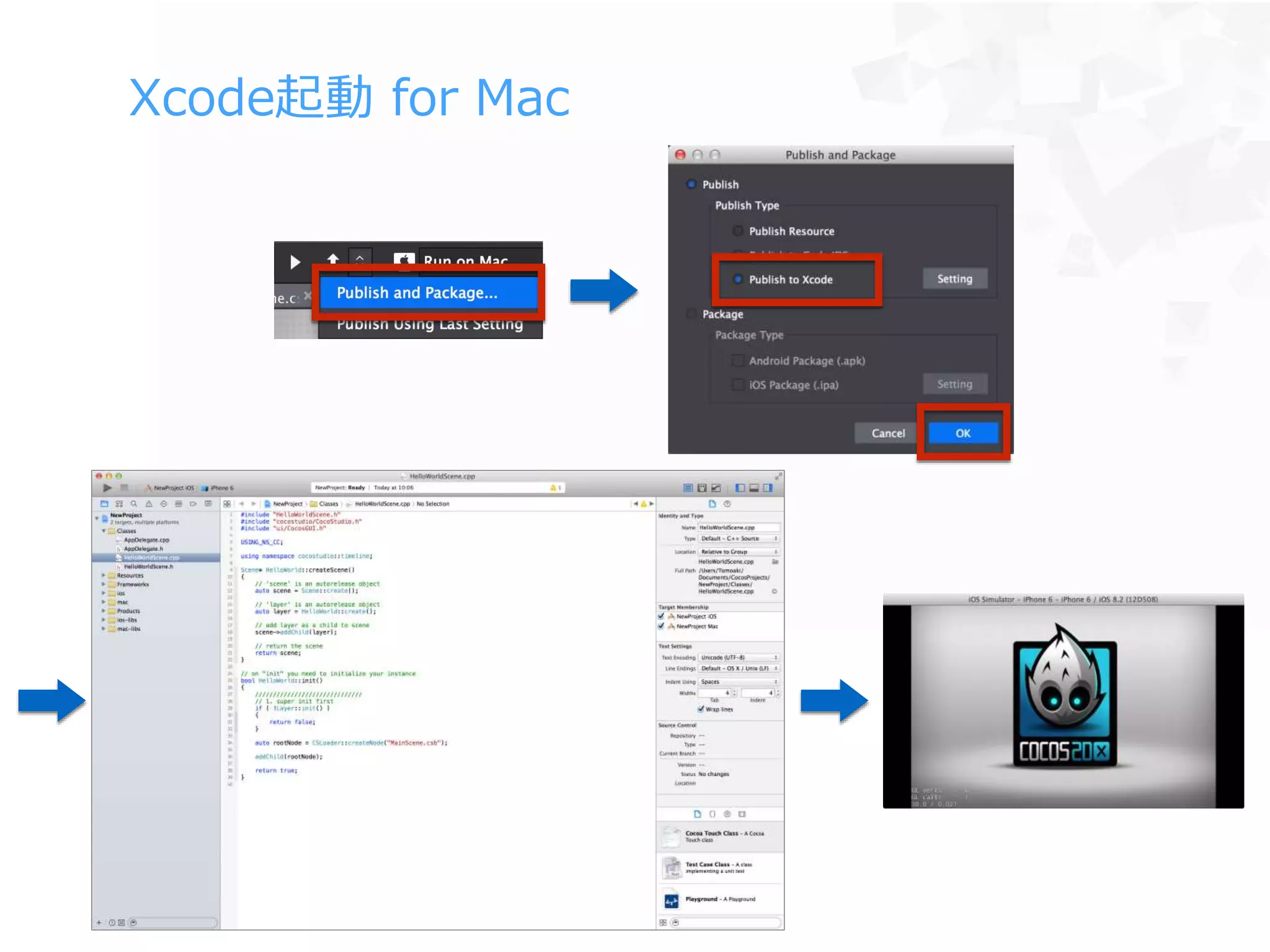 Xcode起動 for Mac
 