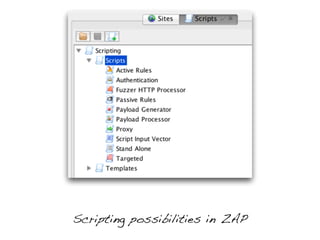 Scripting possibilities in ZAP
 