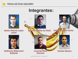 Integrantes:
MBA GP 05/2014 - Curitiba- PR 2
 