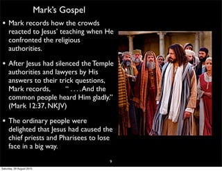 Journey Through The Bible: Mark's Gospel