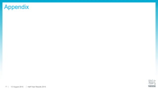 Appendix
13 August 2015 Half-Year Results 201517
 