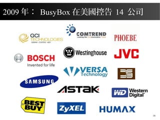 2015/08/16
18
2009 ꣺ BusyBox ظ 14 ˾
 