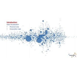 Introduction:
Data Visualization:
§  Personal view
§  Corporation view
 