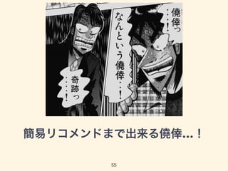 簡易リコメンドまで出来る僥倖…！
55
 