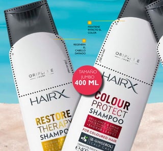116
TAMAÑO
JUMBO
400 ML
REGENERA
EL
CABELLO
DAÑADO
MANTIENE
INTACTO EL
COLOR
¡150mlmás!
¡150mlmás!


 
