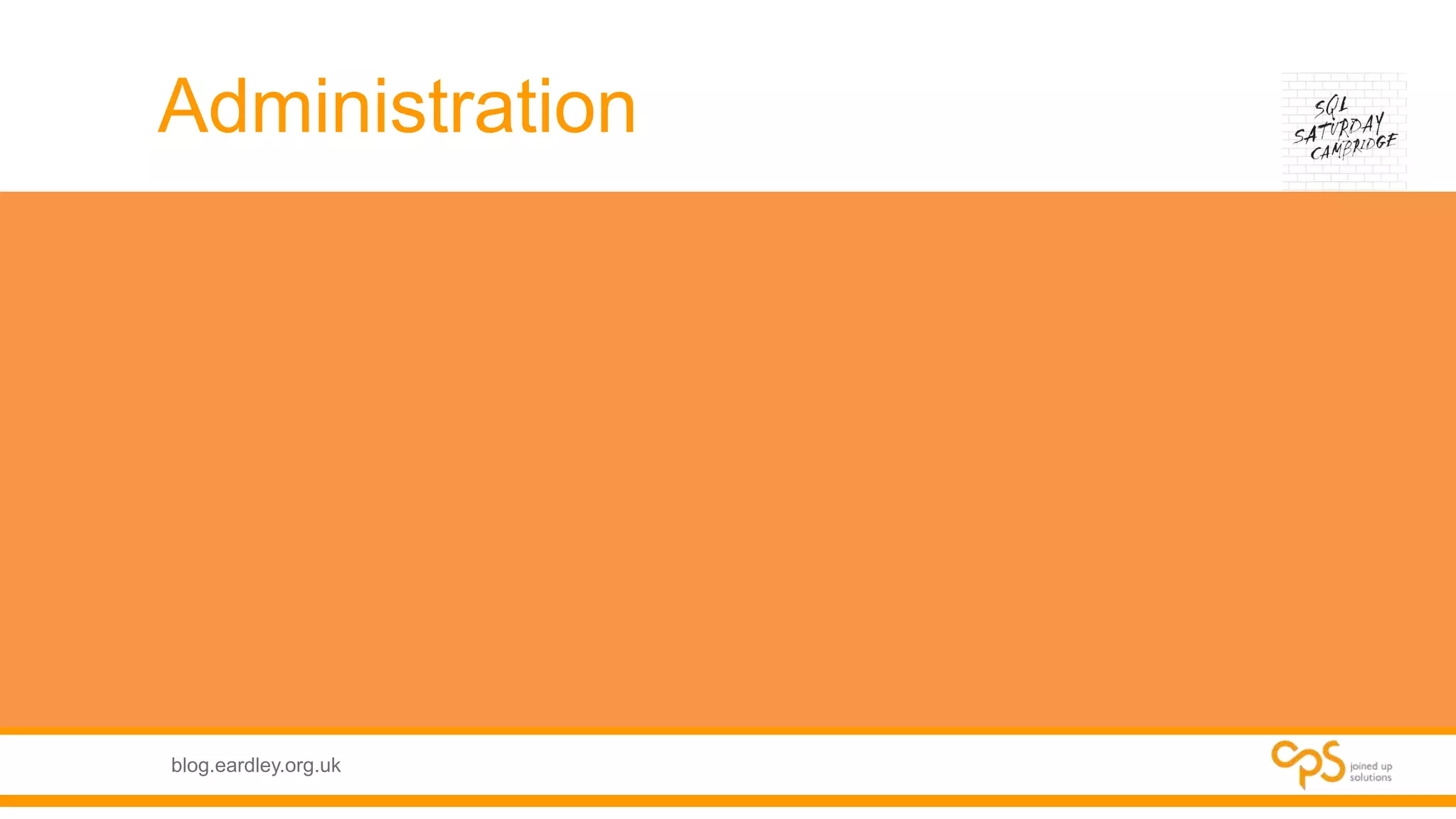 blog.eardley.org.uk
Administration
 