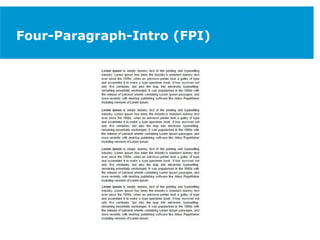 Four-Paragraph-Intro (FPI)
 
