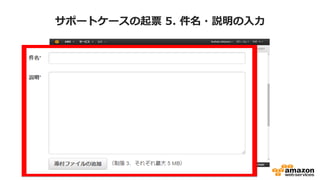 サポートケースの起票 5. 件名・説明の入力
 