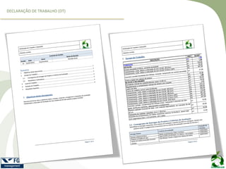 DECLARAÇÃO DE TRABALHO (DT)
 