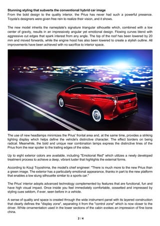 Fourth generation 2016 Toyota Prius | PDF