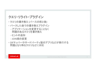 Copyright*©*201 *Oracle*and/or*its*aﬃliates.*All*rights*reserved.**|*
&
•  *( )**
•  *
–  *
*
–  *
– JOIN *
•  OR *
*
50*
 