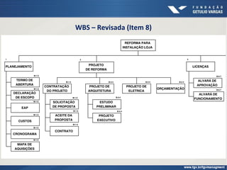 WBS – Revisada (Item 8)
 