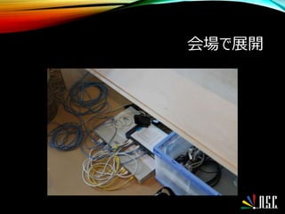 会場で展開
 