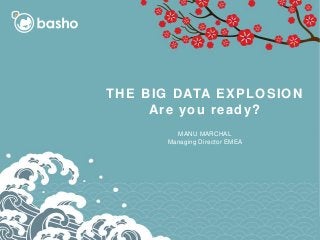 THE BIG DATA EXPLOSION
Are you ready?
MANU MARCHAL
Managing Director EMEA
 