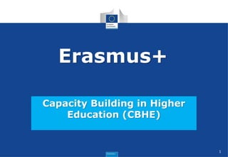1
Erasmus+
Capacity Building in Higher
Education (CBHE)
 