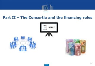 Part II – The Consortia and the financing rules
17
 