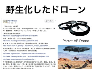 野生化したドローン
Parrot AR.Drone
 