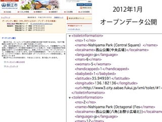 2012年1月
オープンデータ公開
 