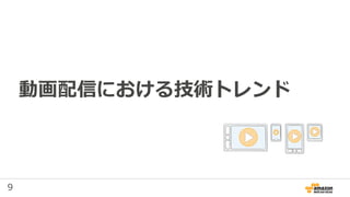 9
動画配信における技術トレンド
 