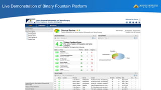 Live Demonstration of Binary Fountain Platform
51
 