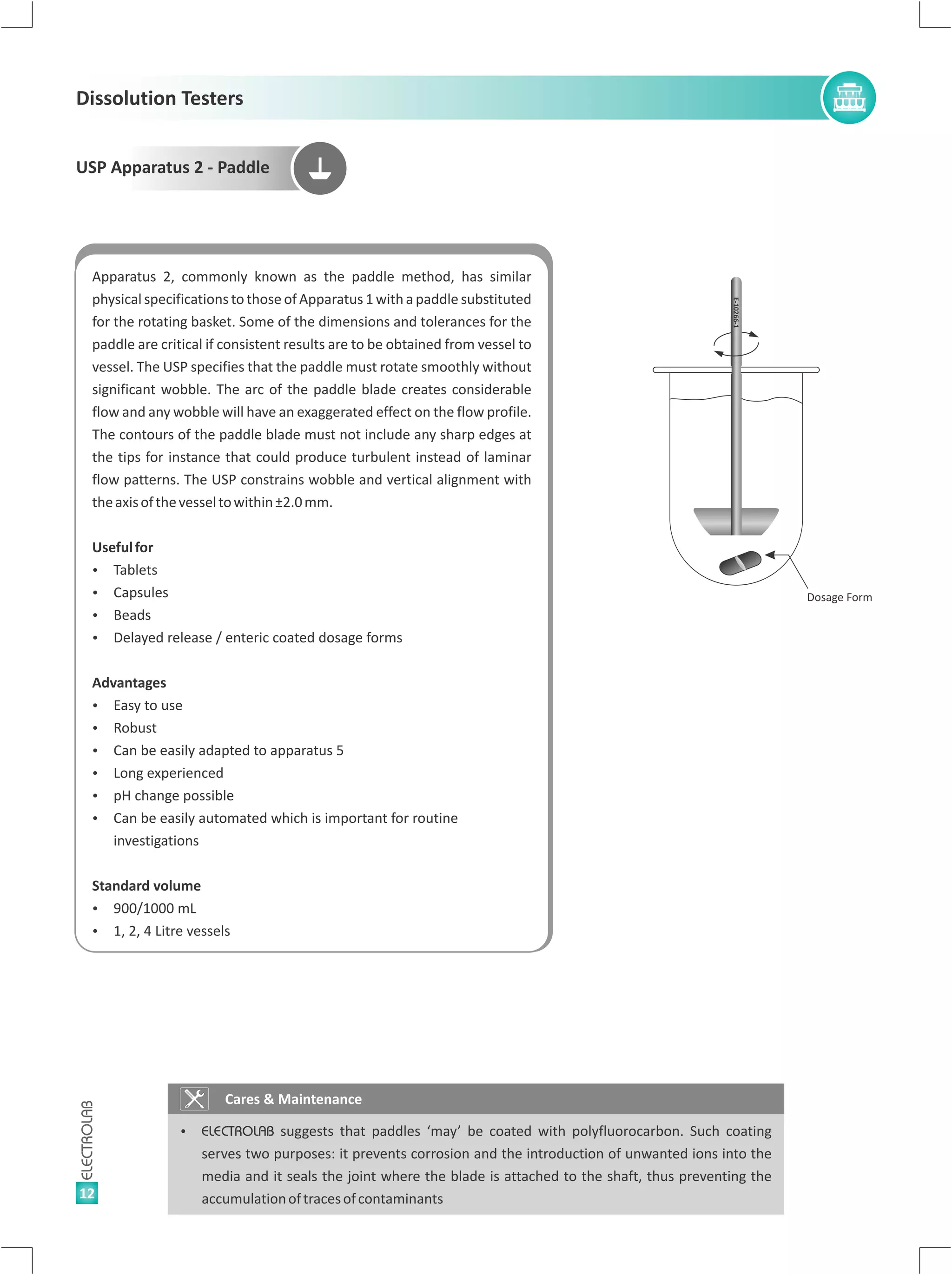 Paddle Dose Electrolab accessories catalogue | PDF