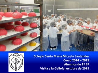 Colegio Santa María Micaela Santander
Curso 2014 – 2015
Alumnos de 1º EP
Visita a la Gallofa, octubre de 2015
 