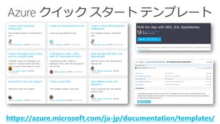 https://azure.microsoft.com/ja-jp/documentation/templates/
 