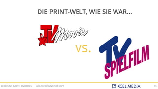 AGILITÄT BEGINNT IM KOPFBERATUNG JUDITH ANDRESEN 15
DIE PRINT-WELT, WIE SIE WAR...
vs.
 