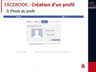 3/ Photo du profil
FACEBOOK : Création d’un profil
 