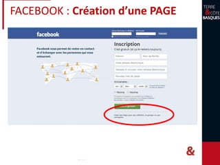 FACEBOOK : Création d’une PAGE
 
