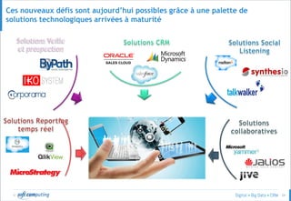 © 34
Ces nouveaux défis sont aujourd’hui possibles grâce à une palette de
solutions technologiques arrivées à maturité
 