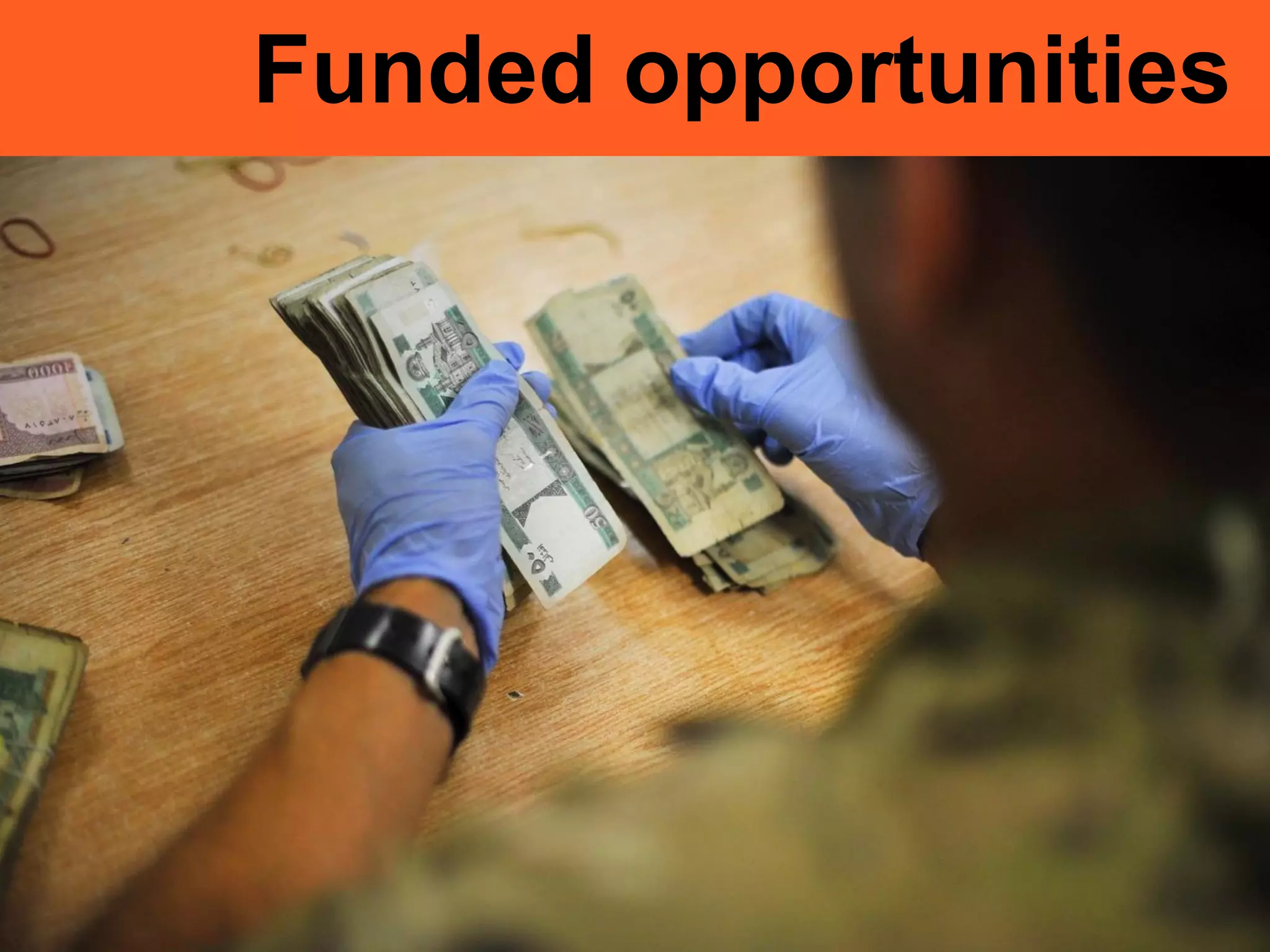 Funded opportunities
 