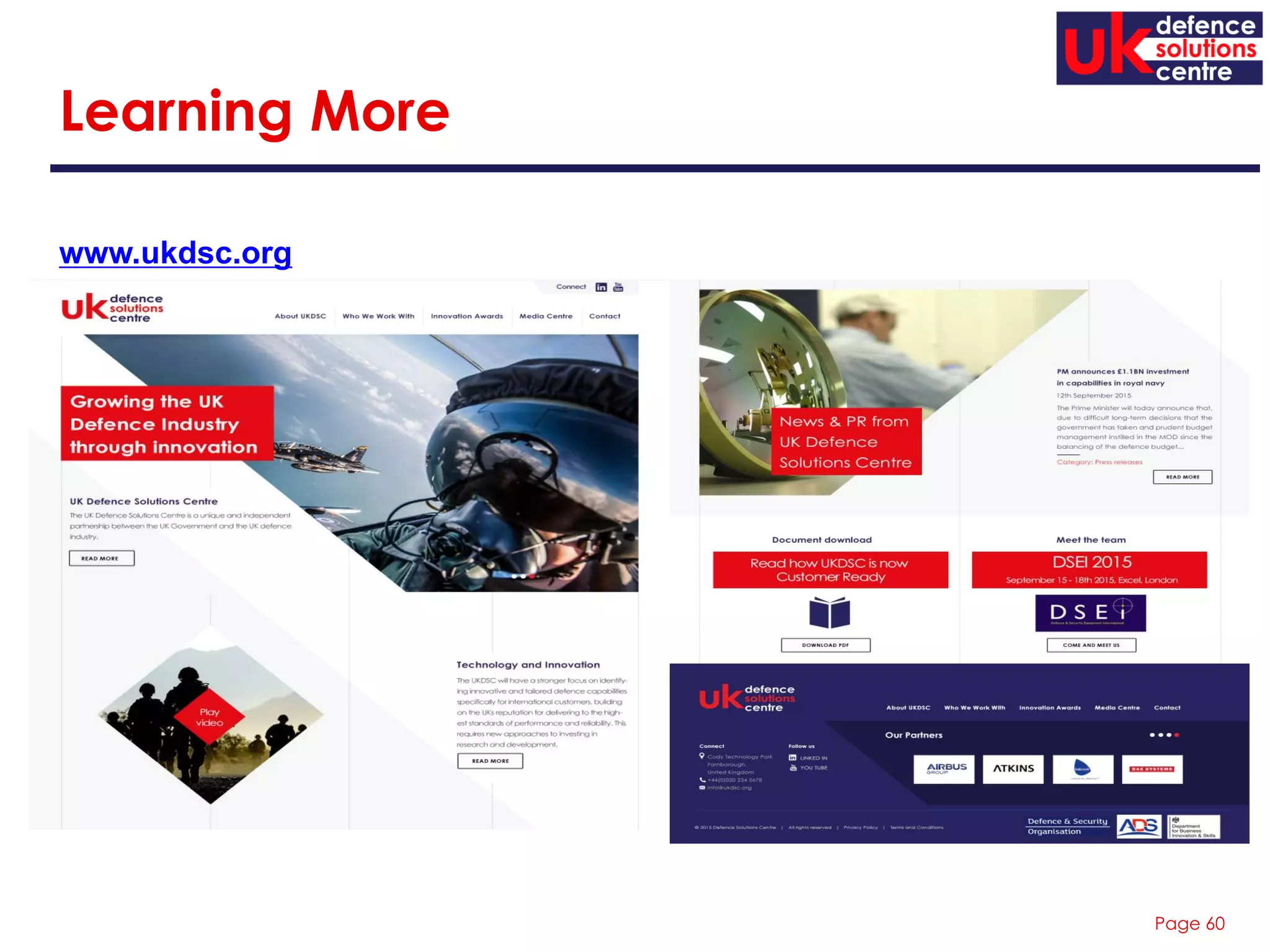 Page 60
Learning More
www.ukdsc.org
 